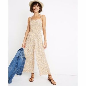 NWOT MADEWELL Pintuck Jumpsuit in Blossoming Vines